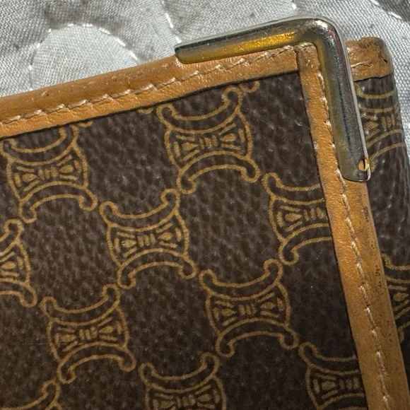 Celine Large Macadam Brown/Tan Envelope Leather Continental Wallet - Picture 8 of 16